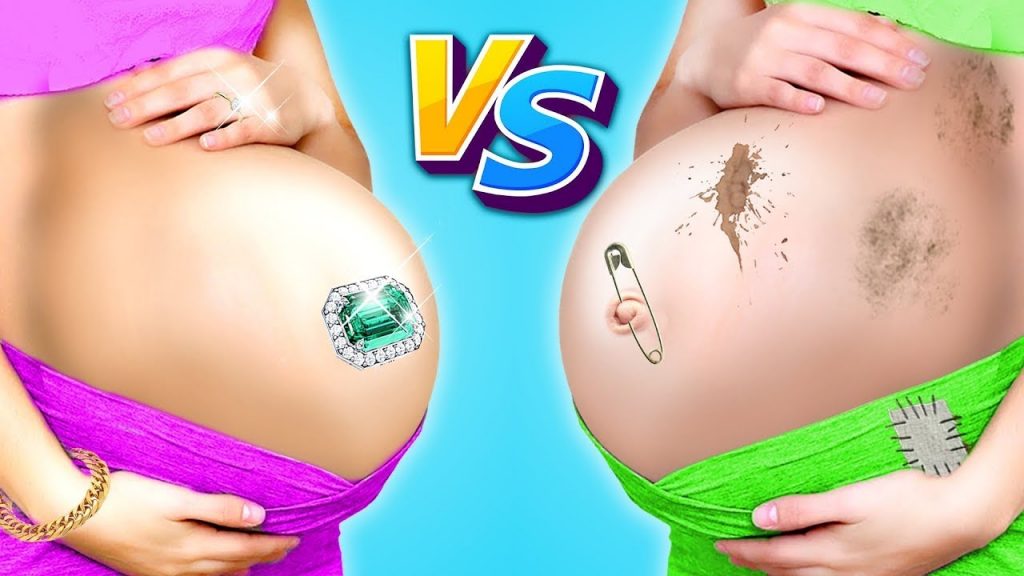 RICH PREGNANT VS POOR PREGNANT || Funny Pregnancy Situations & Parenting Hacks by Kaboom Zoom