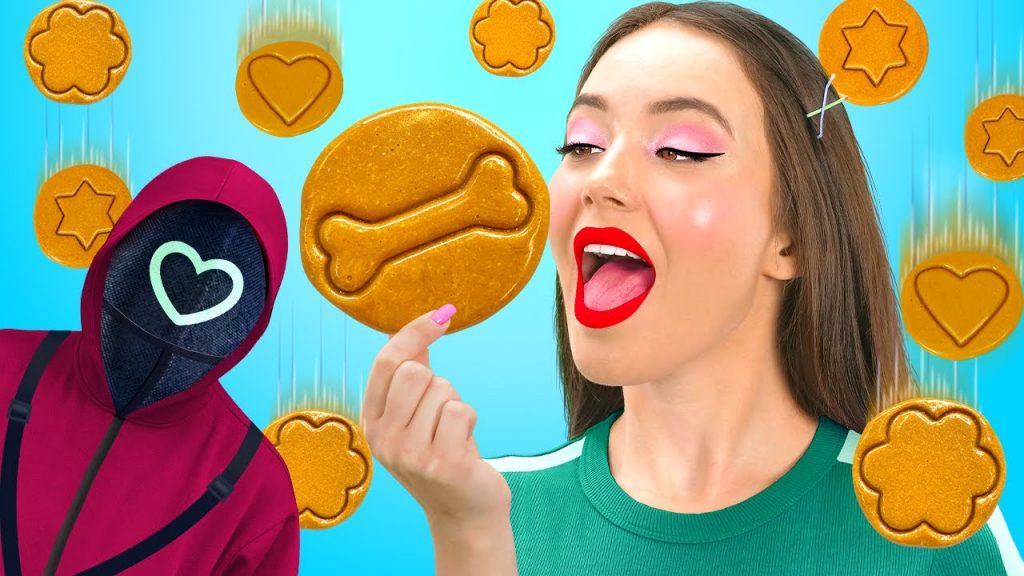 100 CRAZY CHALLENGES || Trying The SQUID GAME! Cool Food Pranks and Funny Tricks by 123 GO! FOOD