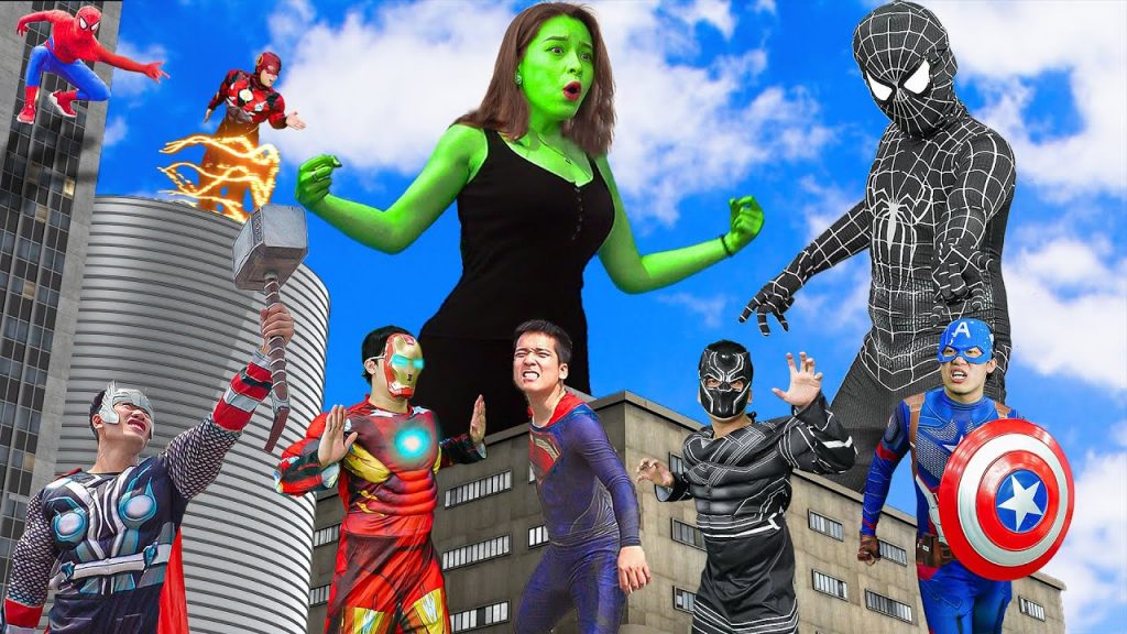 SuperHeroes Transformation: Hulk vs Spider-man vs Ironman vs Captain Funny Short Film