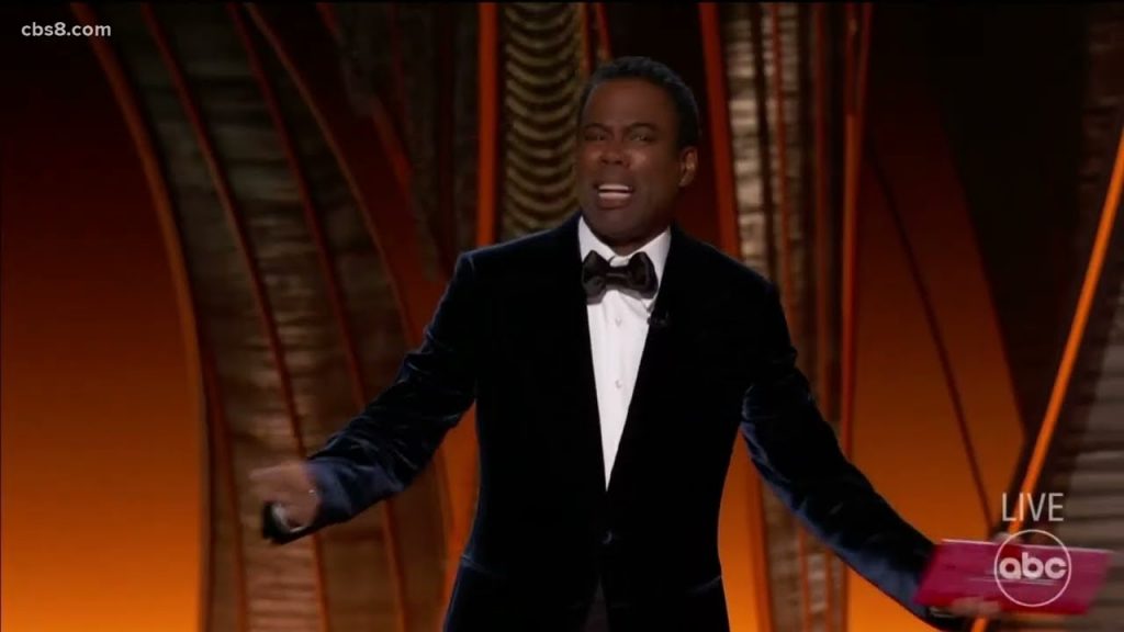 Will Smith hits Chris Rock on Oscars stage after joke about Jada Pinkett-Smith