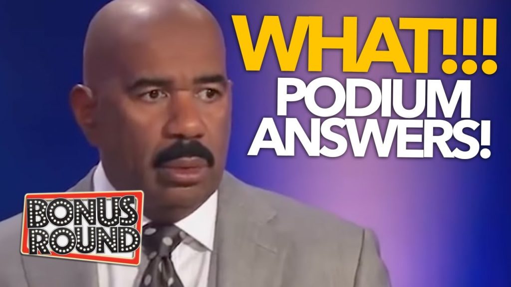 PODIUM DISASTERS! ❌ Steve Harvey Asks The Questions… FUNNY ANSWERS & MOMENTS Family Feud