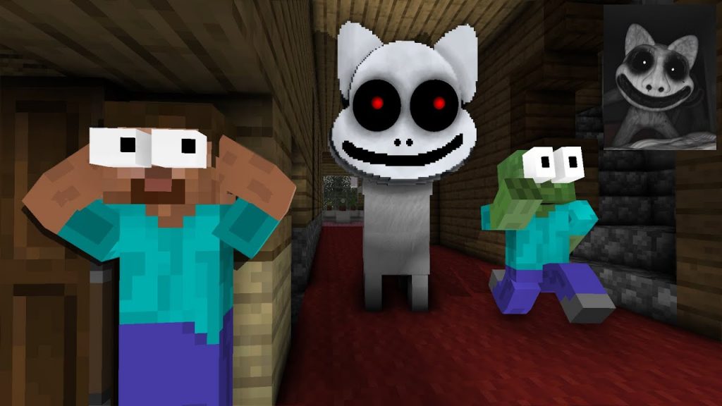 Monster School :THE SMILE CAT HORROR CHALLENGE – Funny Minecraft Animation