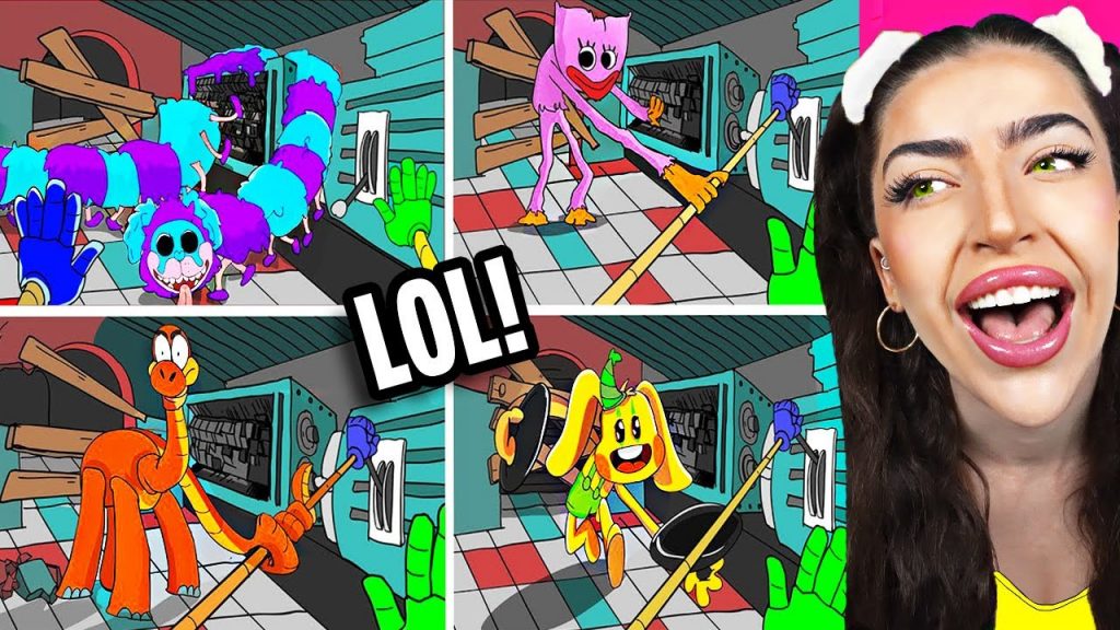 DESTROYING FUNNY Poppy Playtime Characters IN SHREDDER!? (TRY NOT TO LAUGH!)