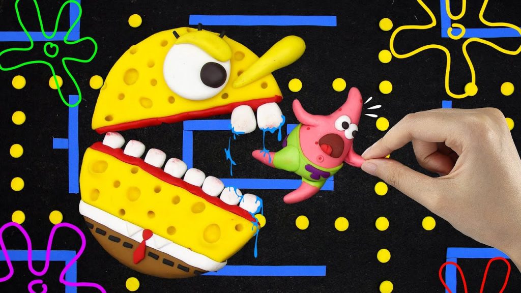 SpongeBob but It’s Pacman vs Patrick | Funny Stop Motion Game