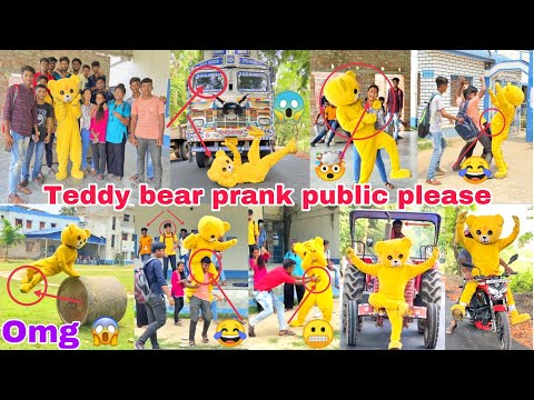 Teddy bear road prank & bakchodi video 😂😂|| funny dance/ crazy reaction #teddyboy #01team#funny