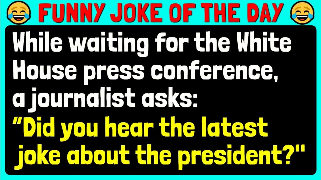 😂 FUNNY JOKE | BEST JOKES – While waiting for the White House conference, a journalist asks …