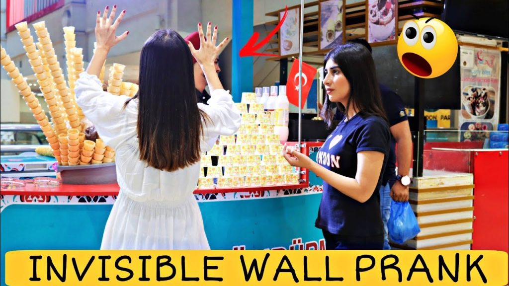 INVISIBLE WALL PRANK@Crazy Comedy