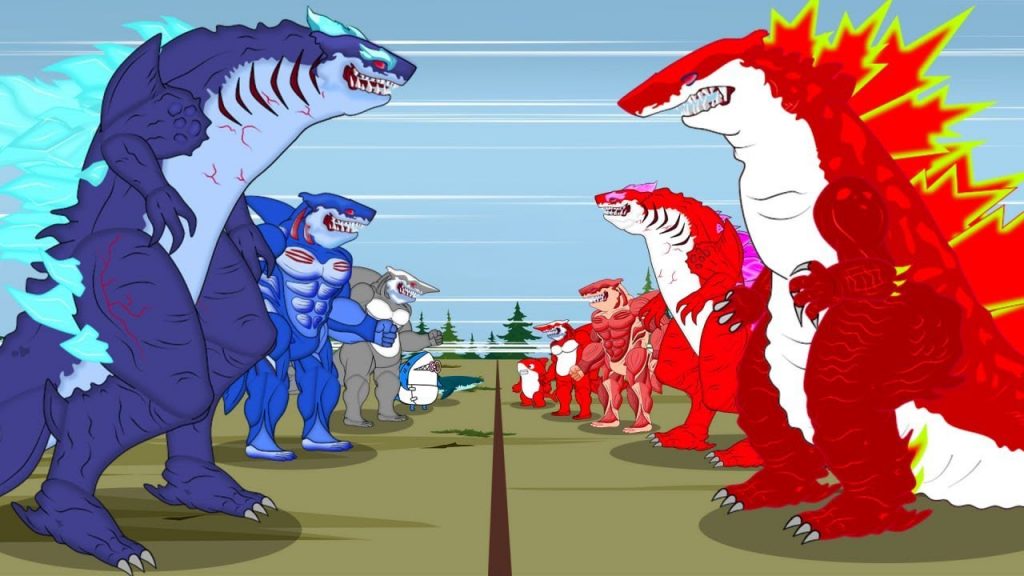 Godzilla ðŸ”´ Shin Godzilla Monkey: Sharkzilla, Kong Funny | MechaGodzilla & LIVE Shark Movie Cartoon