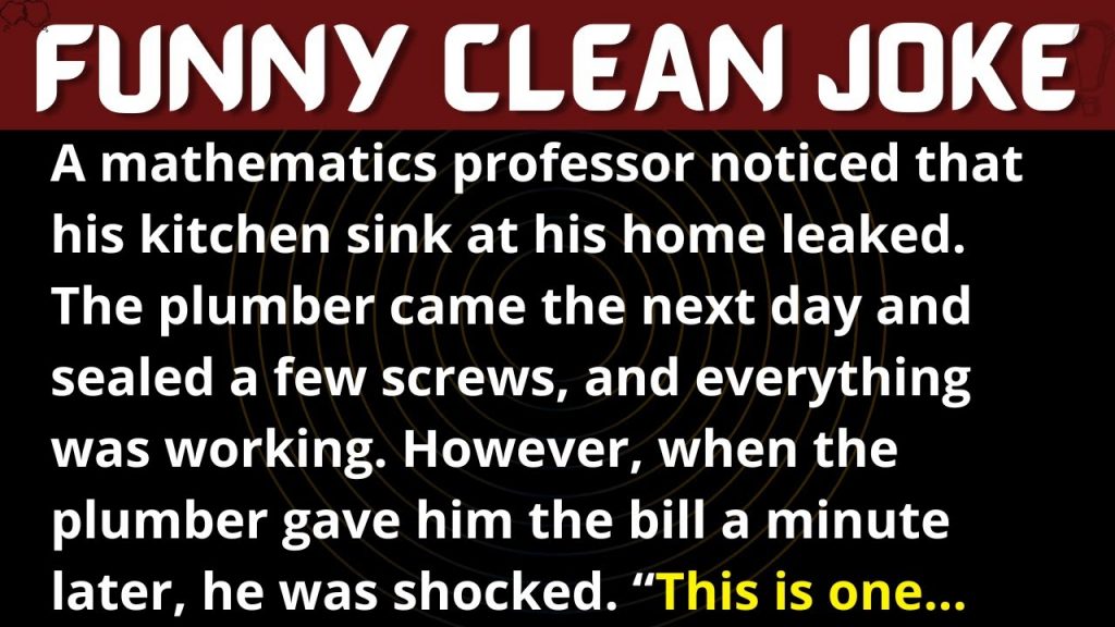 The Professor and A Plumber – (FUNNY CLEAN JOKE) | Funny Jokes 2022