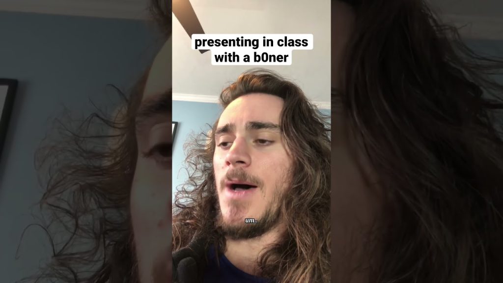 presenting in class with a b0ner #shorts #comedy #funny