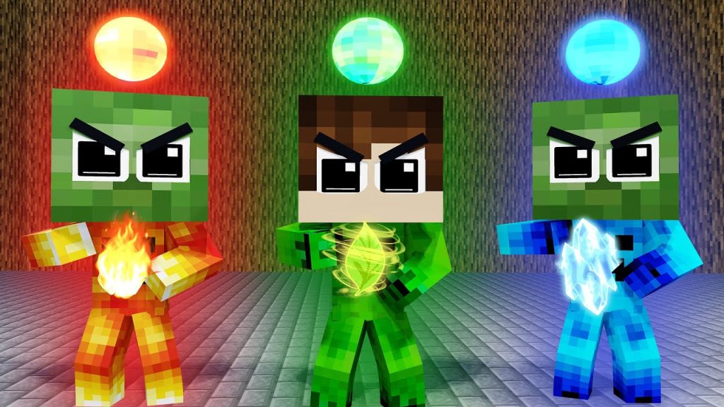 Monster School : (Elemental Power 4) By Baby Zombie – Funny Story – Minecraft Animation