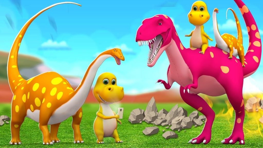Giant Dinosaur Funny Encounter T-Rex Stegosaurus Face Off | Funny Dinosaur Comedy 3D Cartoons