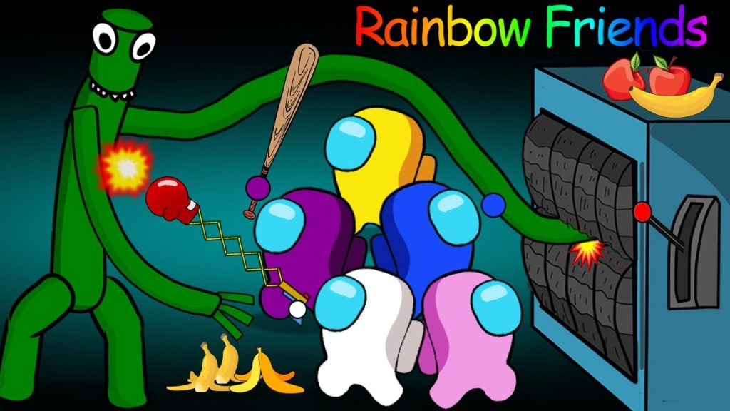 어몽어스 VS Rainbow Friends Funny Game – PEANUT AMONG US ANIMATION