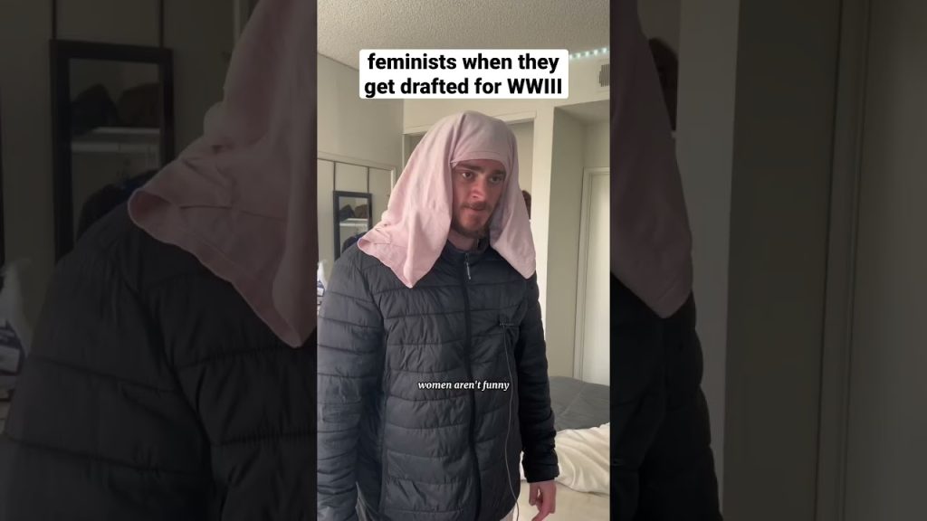 feminists when they get drafted for ww3 #shorts #comedy #funny