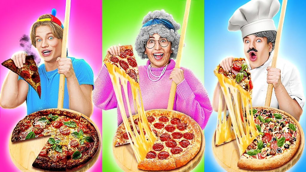 Me vs Grandma Cooking Challenge || Funny Kitchen War & Food Hacks by 123 GO! CHALLENGE