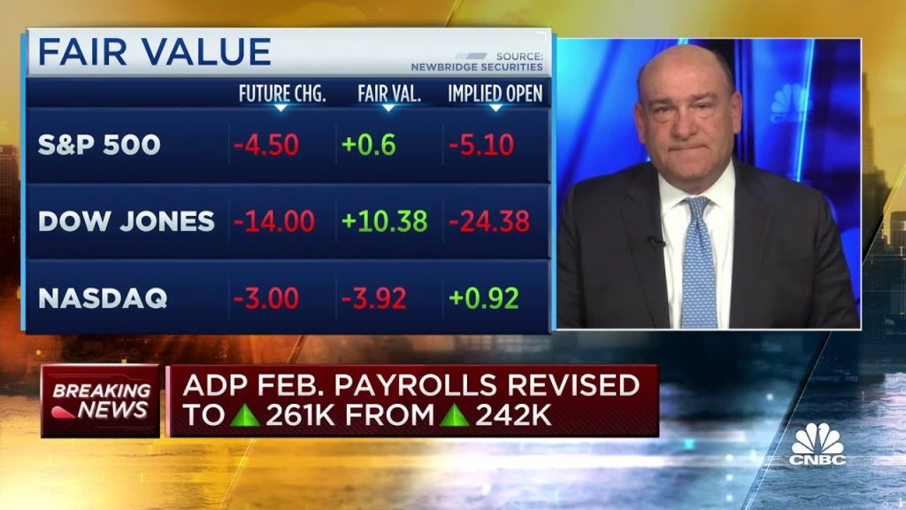 ADP March payrolls come in lower than expectations