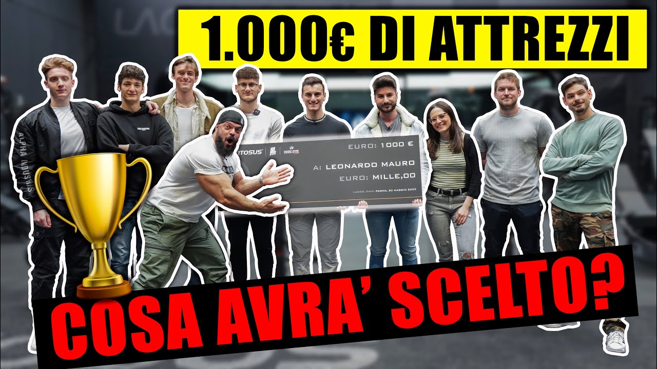 HA VINTO 1000 EURO DI ATTREZZI – premiazione Home Gym Italia st1
