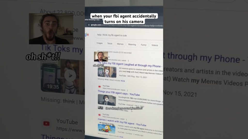 when your fbi agent accidentally turns on his camera #shorts #comedy #funny