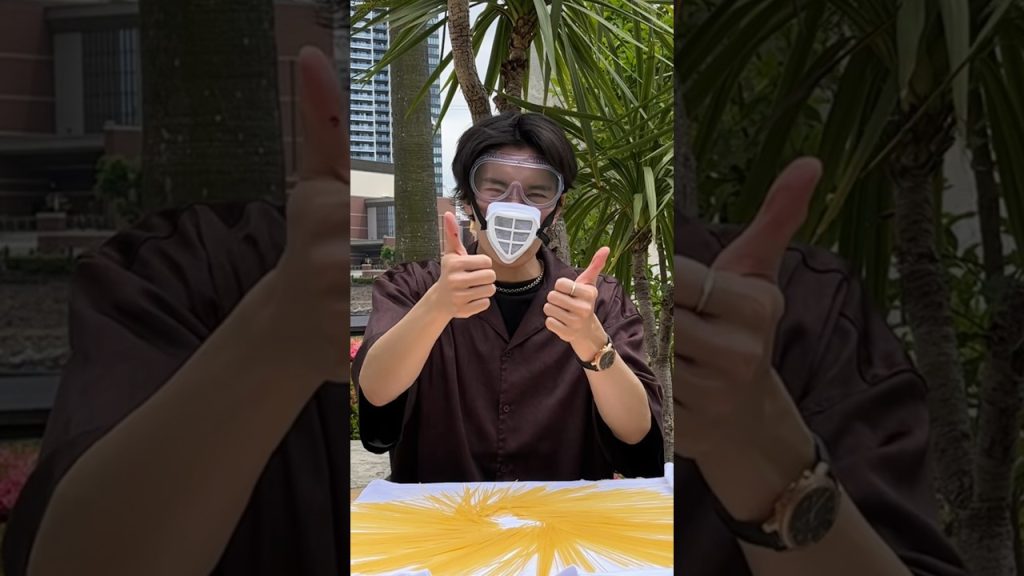 ISSEI funny video 😂😂😂 | I try it, too! Dried Pasta Art T-shirt