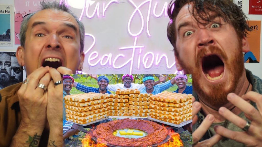 PAV BHAJI | Mumbai Special Street Food Recipe Cooking In Village | REACTION!!!
