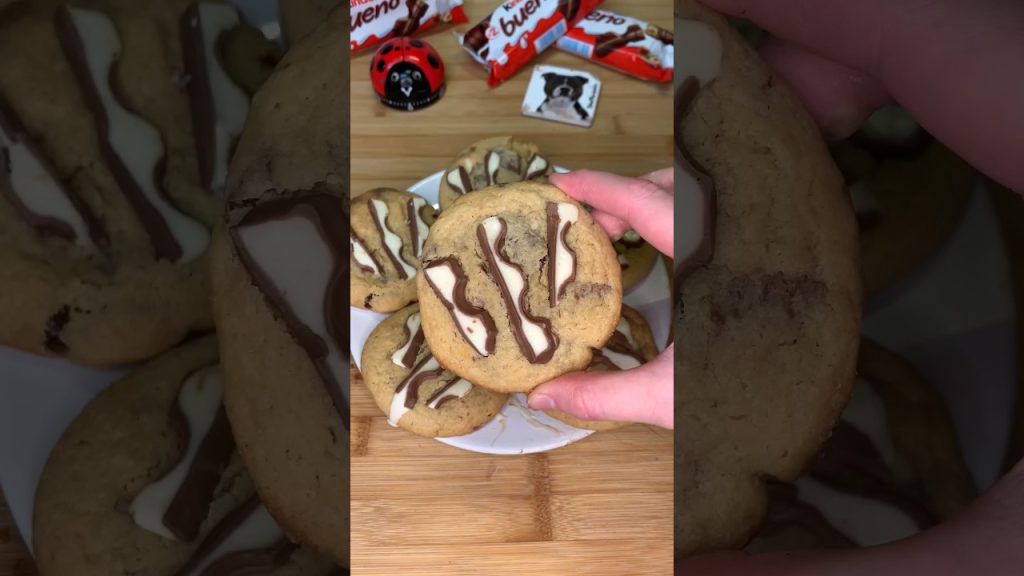 👩🏼‍🍳Recette : Cookie Kinder Maxi🍫#food #recipe #asmr #mukbang #chocolate #cake #nutella #eat #pastry