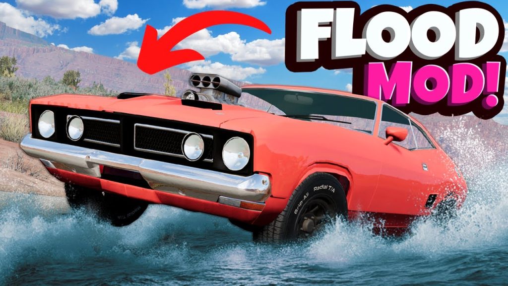 Escape the FLOOD with Upgraded Muscle Cars in BeamNG Drive Mods!