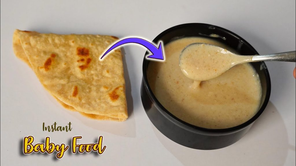 Instant & quick Baby Food || Chapati & Milk baby food recipe