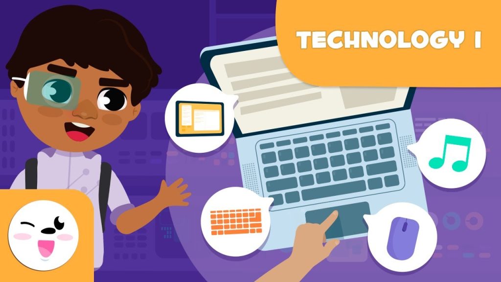 Technology I – Vocabulary for Kids – Laptop, monitor, mouse, speakers, webcam, microphone…