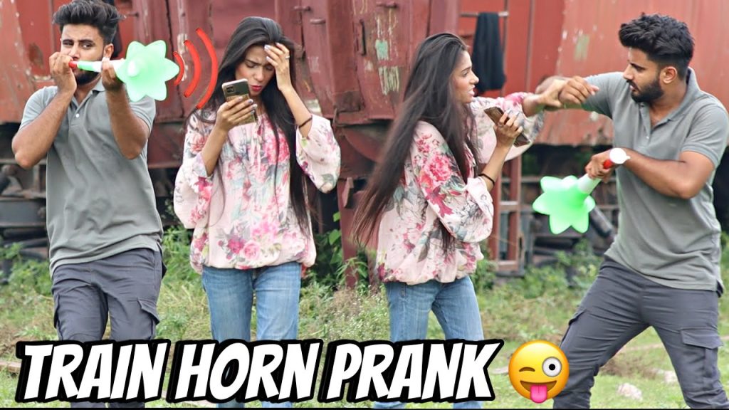 Best Of Train Horn Prank Reaction on Public @ThatWasCrazy
