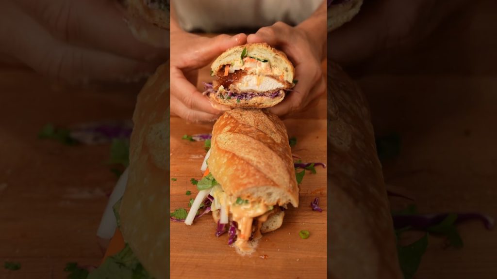 Crispy Thai Chicken Sandwich! w/@owen.han #shorts #fyp #viral #cooking #food #recipe #trending