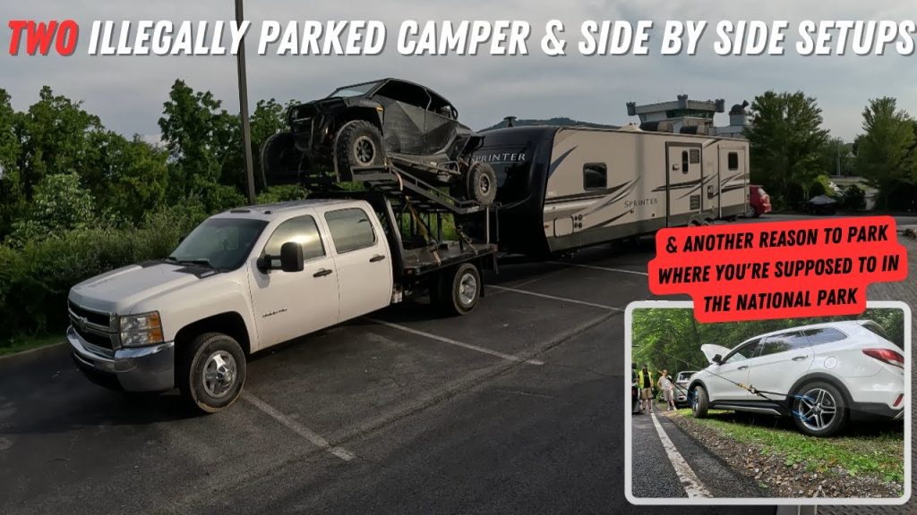 Two Illegally Parked Camper Setups | Winching & Stranded Vehicle Rescue In Cades Cove After Midnight