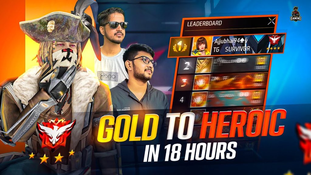 PLATINUM TO HEROIC RANK PUSH WITH AMITBHAI, MUNNABHAI | GARENA FREE FIRE