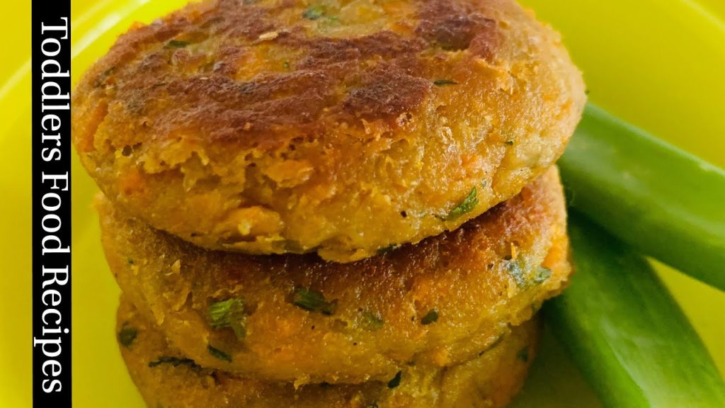 Toddler food recipe, toddler food ideas, chickpeas and sweet potatoes patties, 12 month plus