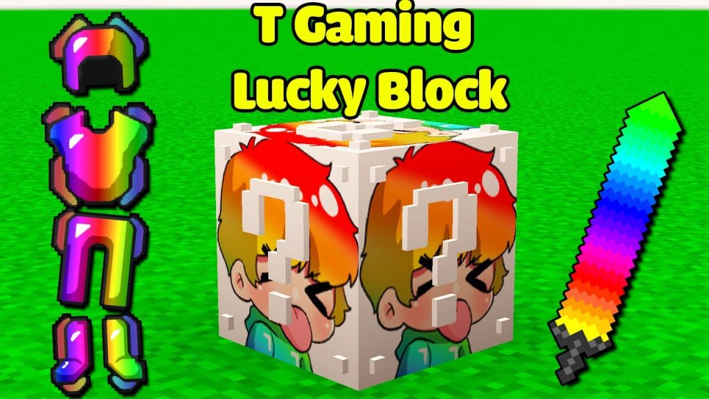 MINI GAME : T GAMING REBORN LUCKY BLOCK BEDWARS ** NOOB HÓA HACKER KHI ĂN THỨ CẦU VỒNG NÀY ??