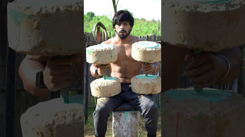 Guess The Weight Of Dumbbells 😱 First Attempt 🔥 #shorts #fitness #motivation #vipindesifitness