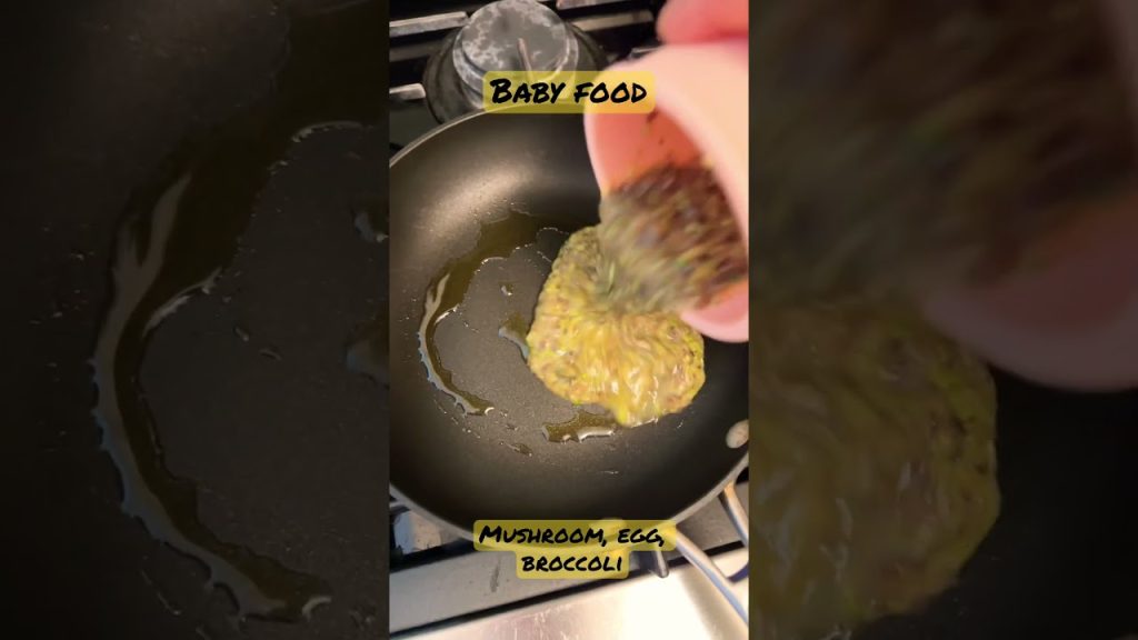 Baby food recipe! Mushrooms, broccoli and egg. #babyfood #babyfoodrecipe #10monthbabyfood  #이유식