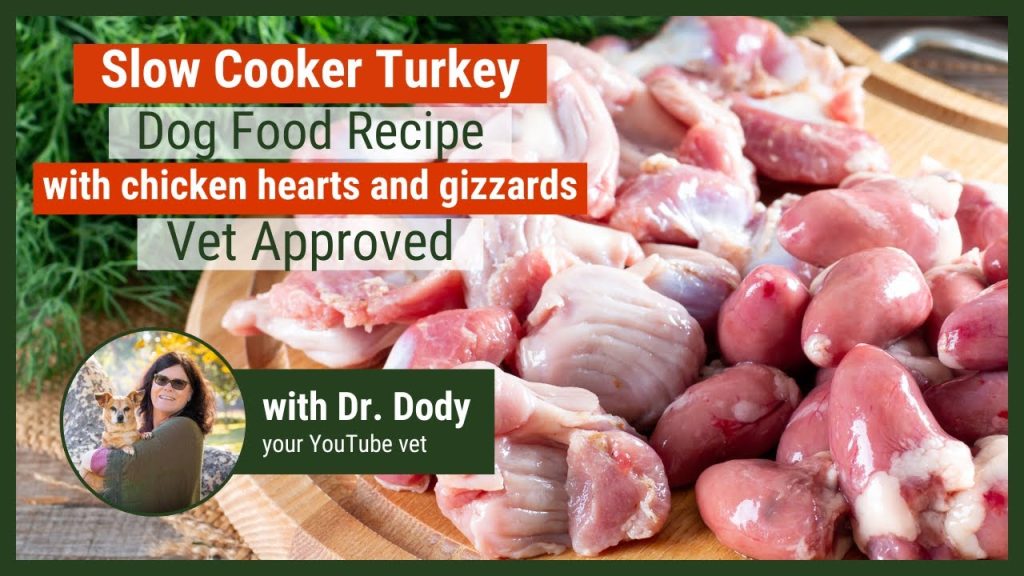 Slow Cooker Dog Food Recipe | Turkey with Chicken Hearts and Gizzards
