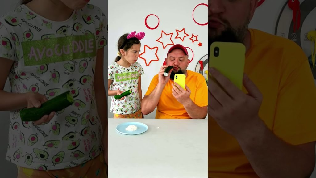 Funny Dad eats cucumber! #shorts