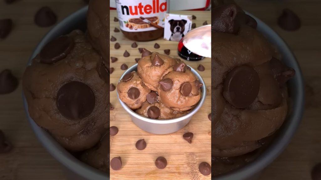👩🏼‍🍳Recette :🍫 Pâte à cookie cru – Cookie Dough🍪 #asmr #food #recipe #satisfying #mukbang #cookies