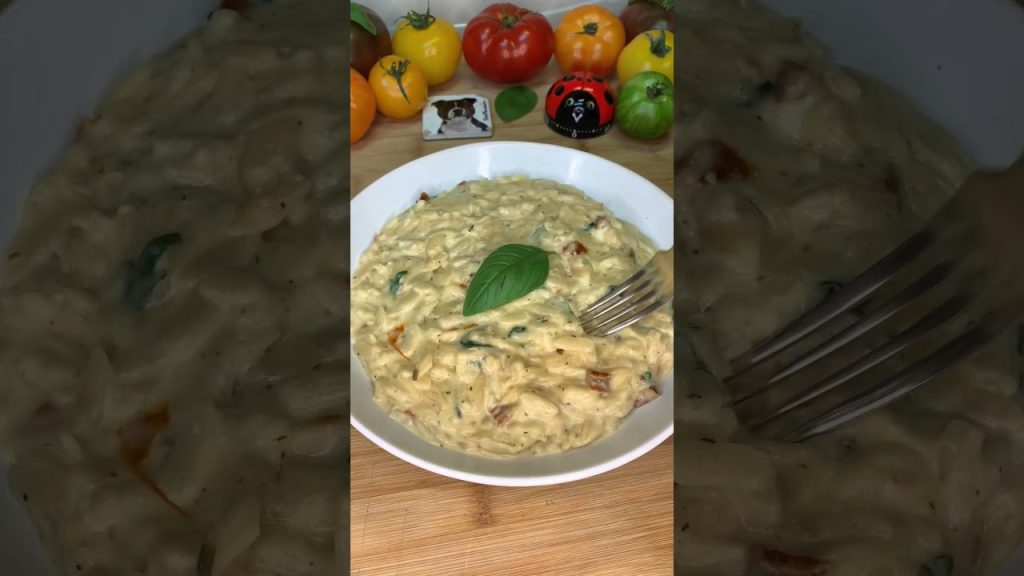 👩🏼‍🍳Recette : 🧀One pot Orzo – Boursin & Tomato🍅 #asmr #food #recipe #satisfying #mukbang #eat #pasta