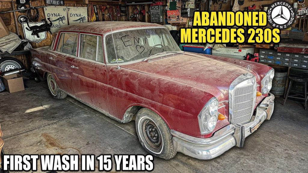 First Wash in 15 Years: ABANDONED in Garage Mercedes 230S! | Car Detailing Restoration