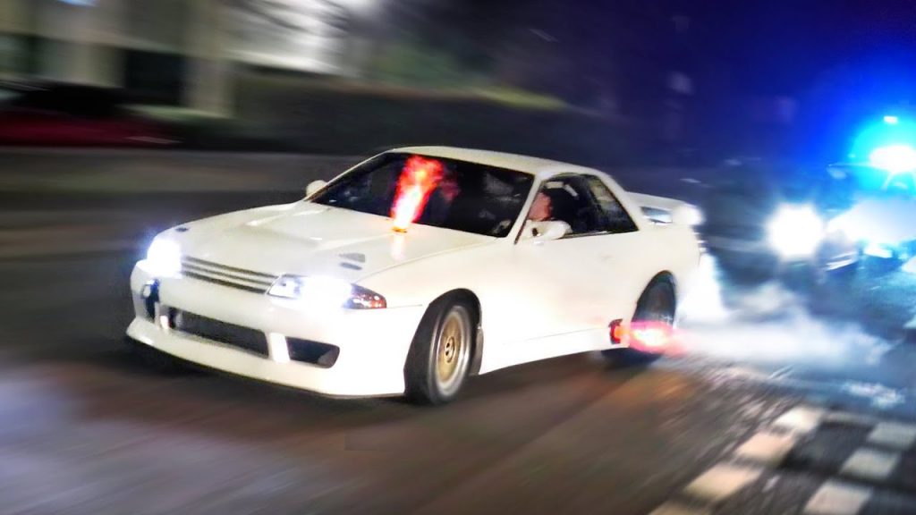 Car Meet Gets OUT OF CONTROL in front of POLICE!