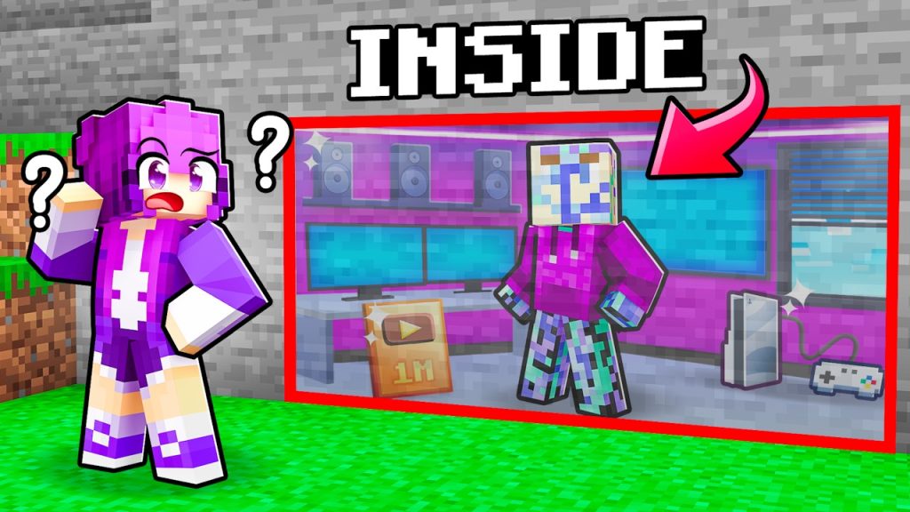How to Build a SECRET GAMING ROOM in Minecraft!