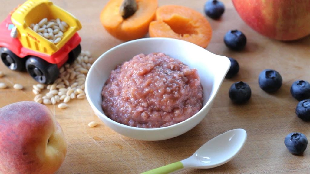 Barley Fruit baby food recipe +6M