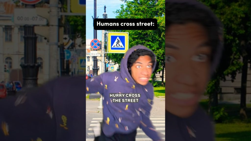 How it is for Humans Crossing Street VS Ants Crossing Street 🐜 #comedy