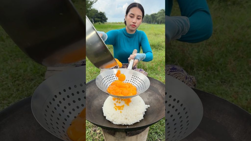 Rice fried with egg cook recipe #shortvideo #shorts #cooking #food #recipe