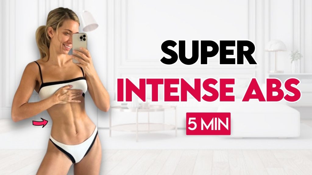 5 min Abs Burn 🔥 Intense Pilates Workout at Home | No Equipment, All Levels!