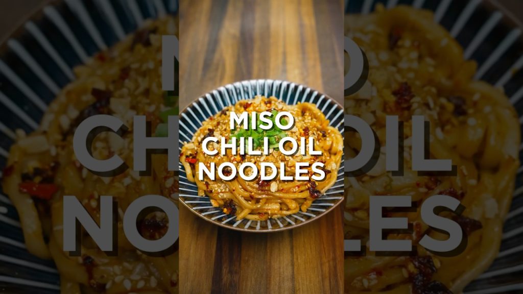 Miso chili oil noodles: spicy, savory, and bursting with flavor! #food #recipe #cooking #shorts