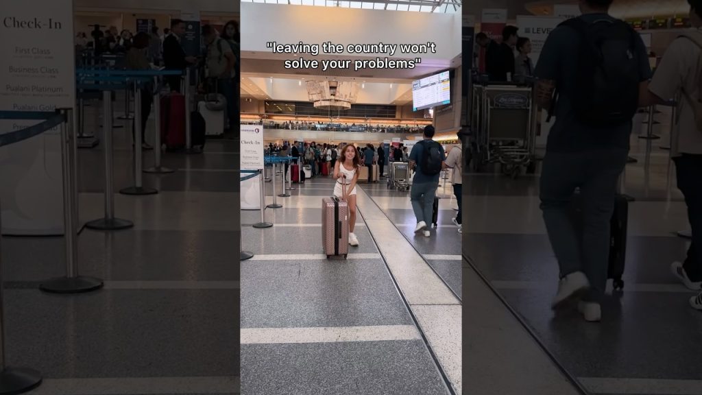 Leaving the country to solve my problems 😂 #comedy #travel | Andra Govan