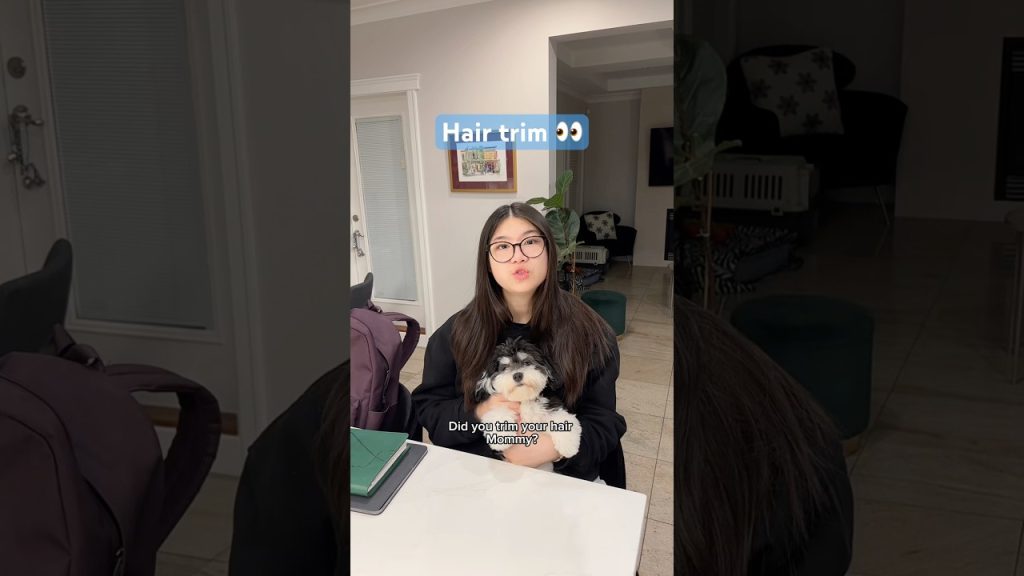 Hair trim 👀 #funnyvideo #comedy #lol #mom